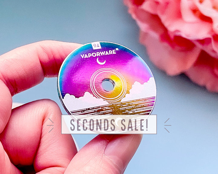 Vaporware Compact Disc Enamel Pin (Seconds)