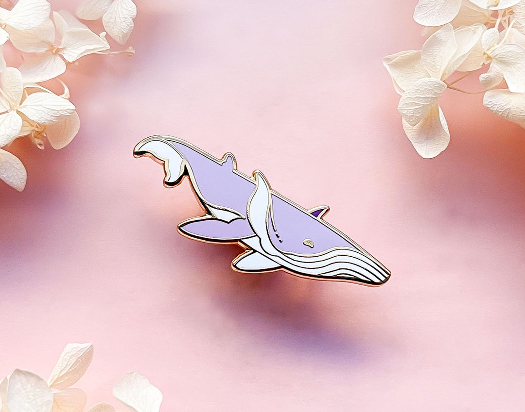 Winged Fantasy Whales Enamel Pin Set