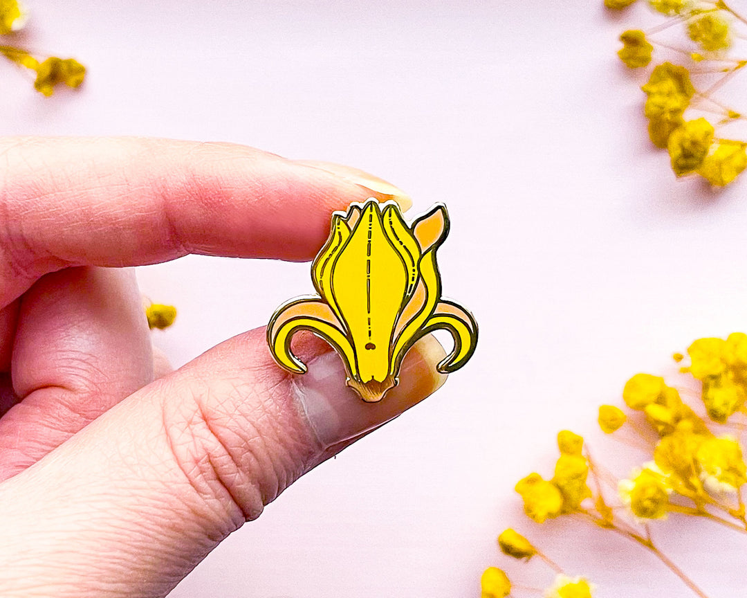 Mini Yellow Magnolia Flower Enamel Pin