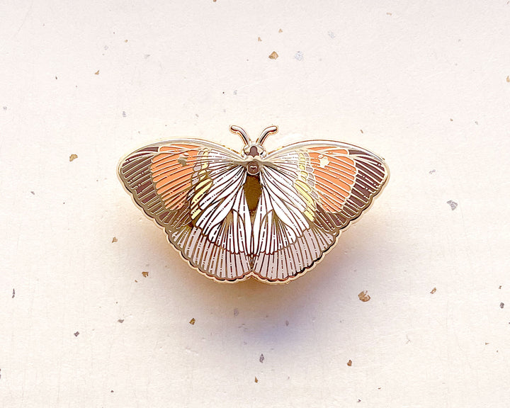 Yellow Orange Tip Butterfly (Ixias pyrene) Enamel Pin
