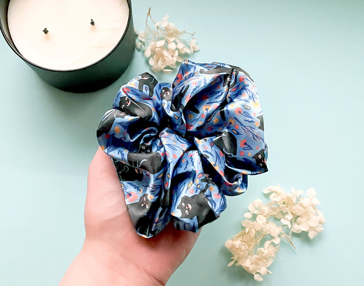 Gertrude (Black Cats With Zoomies) Patterned Hair Tie