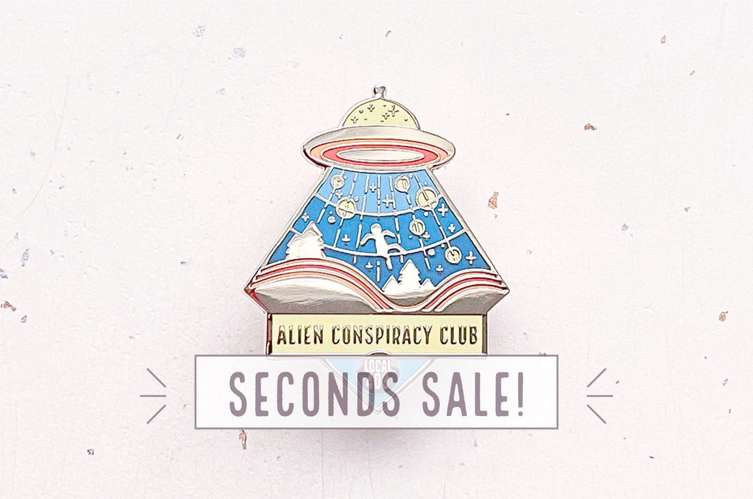 Alien Conspiracy Club Enamel Pin (Seconds)
