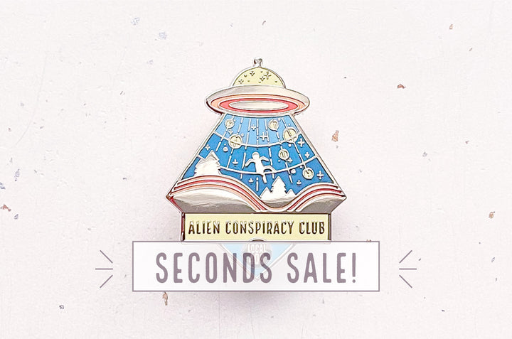 Alien Conspiracy Club Enamel Pin (Seconds)