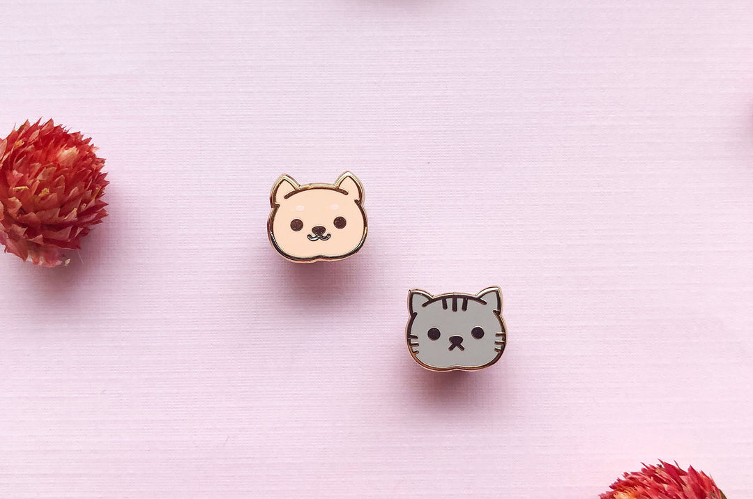 Mini Kawaii Animals Board Filler Enamel Pin Set