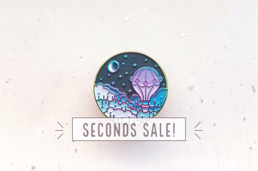 Balloon and Moon Pin (Seconds)