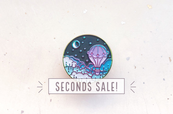 Balloon and Moon Pin (Seconds)
