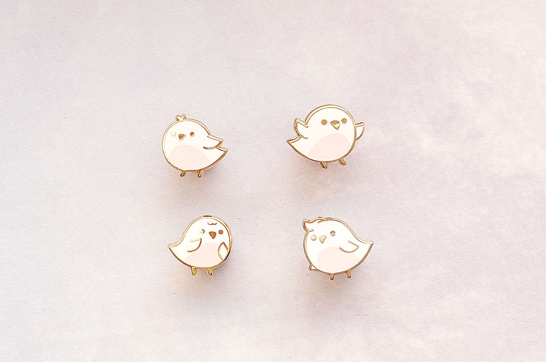 Mini Birds Board Filler Enamel Pin Set