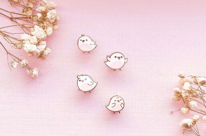 Mini Birds Board Filler Enamel Pin Set