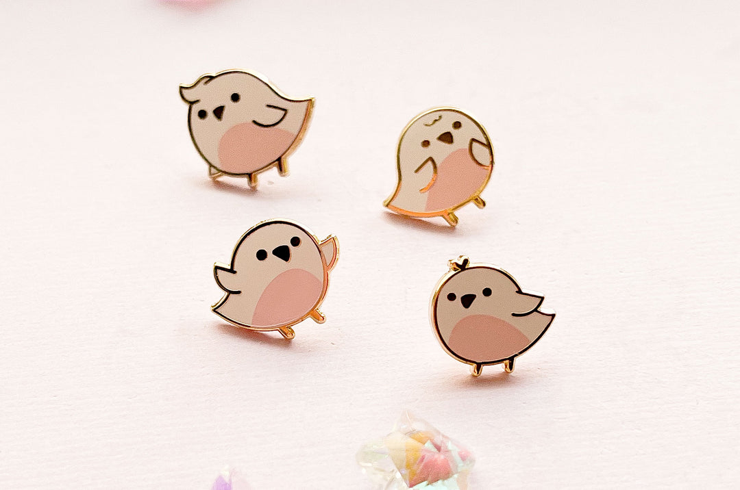 Mini Birds Board Filler Enamel Pin Set