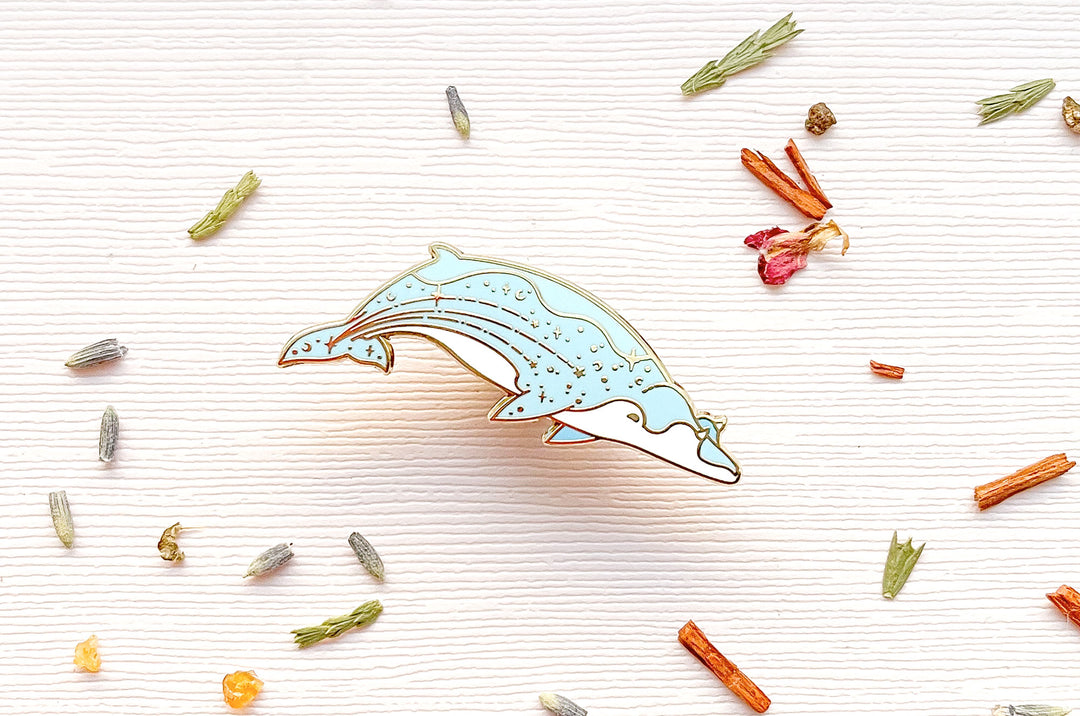 Blainville's Beaked Whale (Falling Stars) Enamel Pin