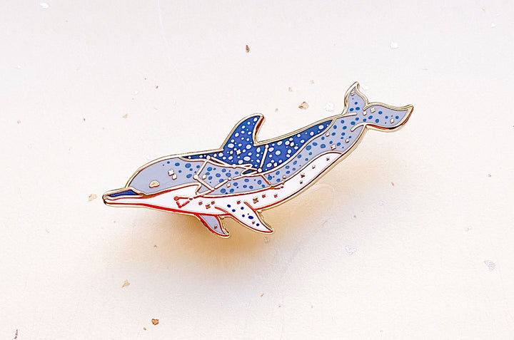 Bootes Constellation Atlantic Spotted Dolphin Enamel Pin