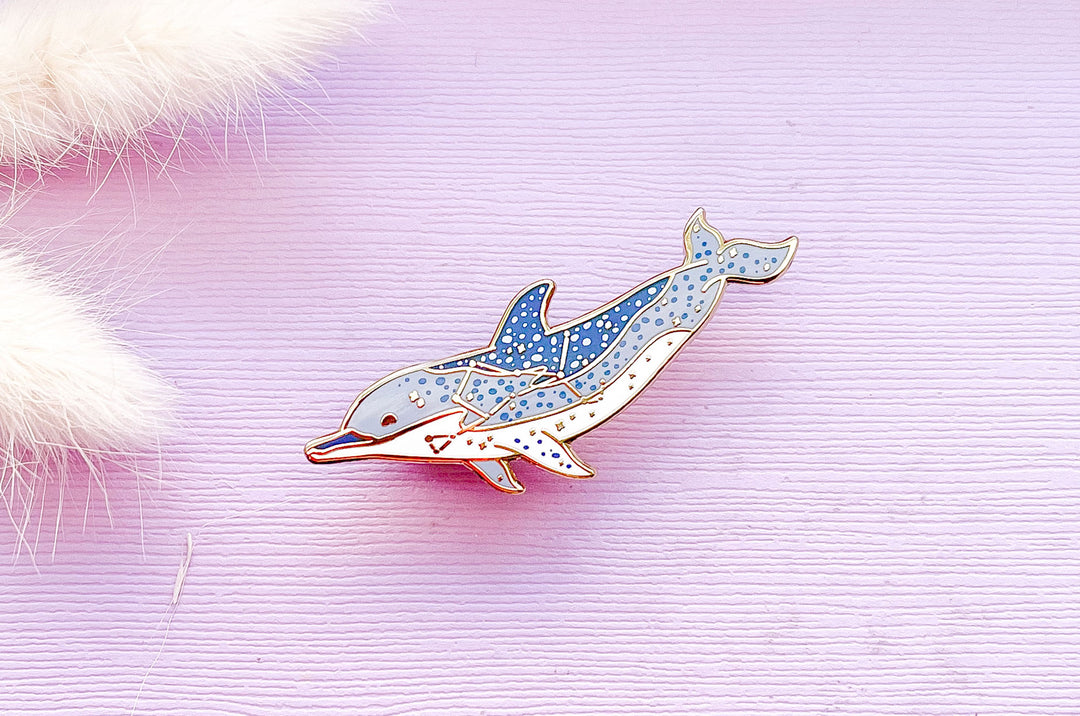 Bootes Constellation Atlantic Spotted Dolphin Enamel Pin