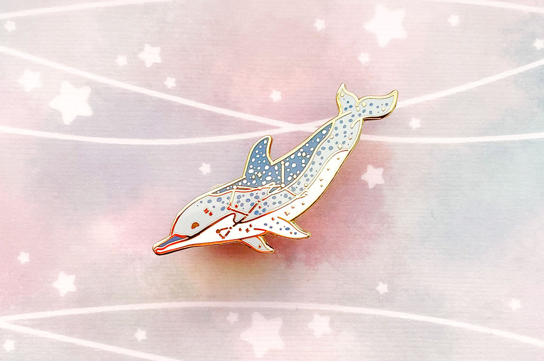 Bootes Constellation Atlantic Spotted Dolphin Enamel Pin