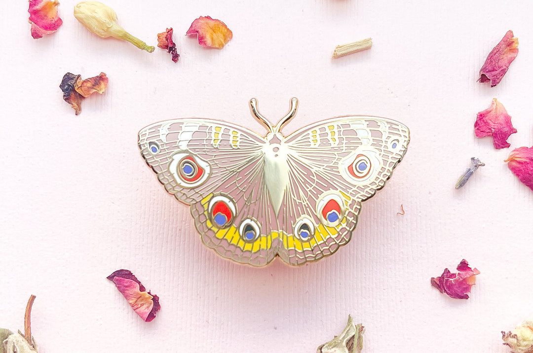 Buckeye Butterfly (Junonia coenia) Enamel Pin