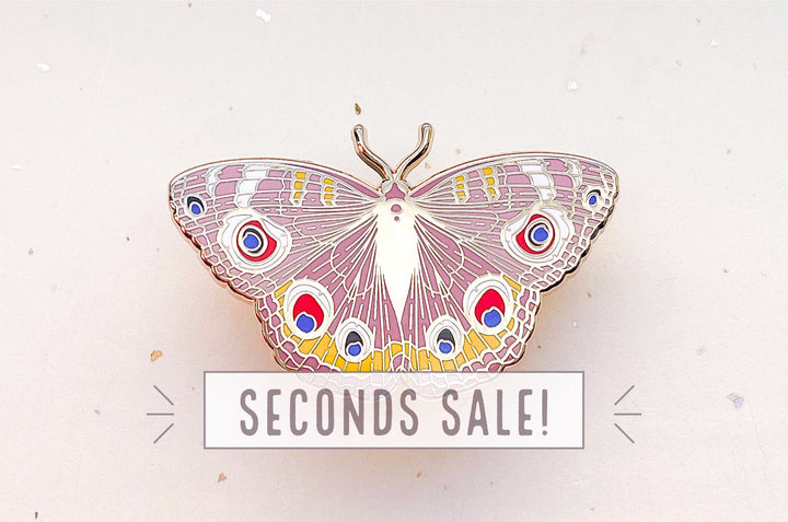 Buckeye Butterfly Enamel Pin (Seconds)