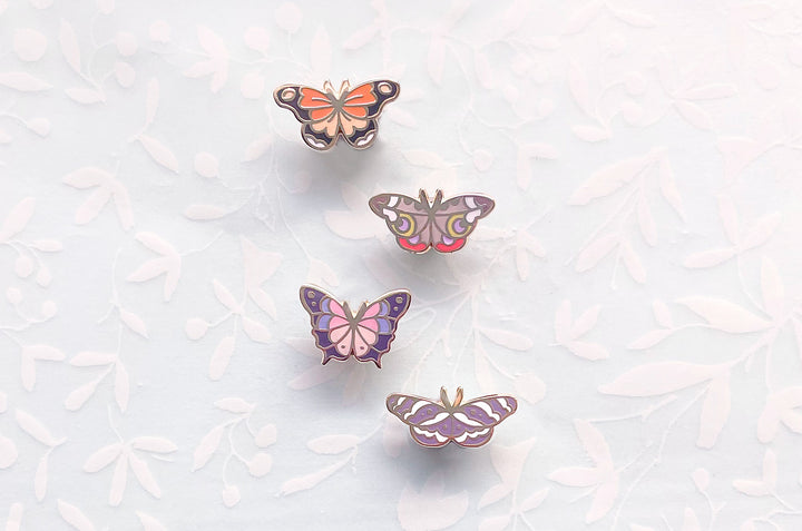 Mini Butterflies Board Filler Enamel Pin Set