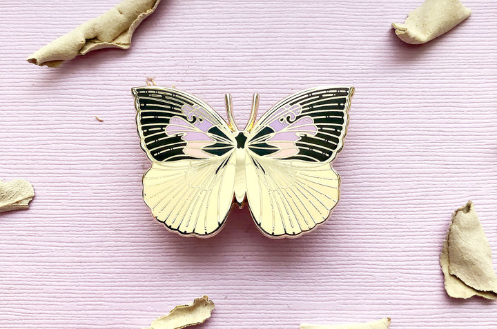 California Dogface Butterfly (Zerene eurydice) Enamel Pin