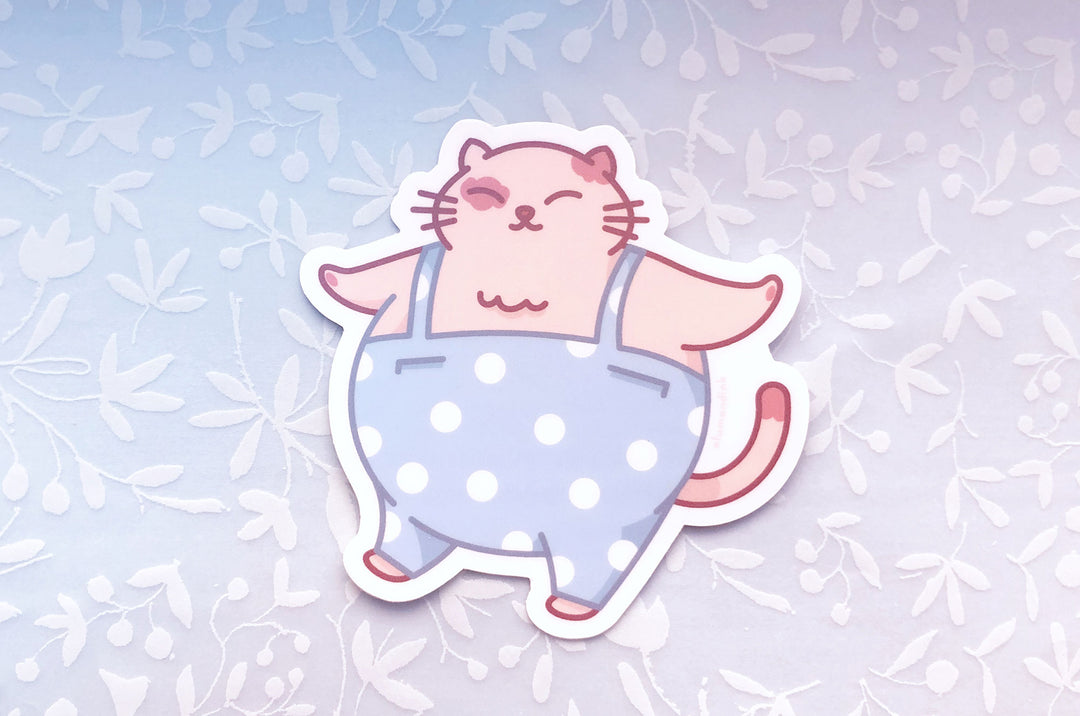 Chonky Cat Pants Vinyl Sticker