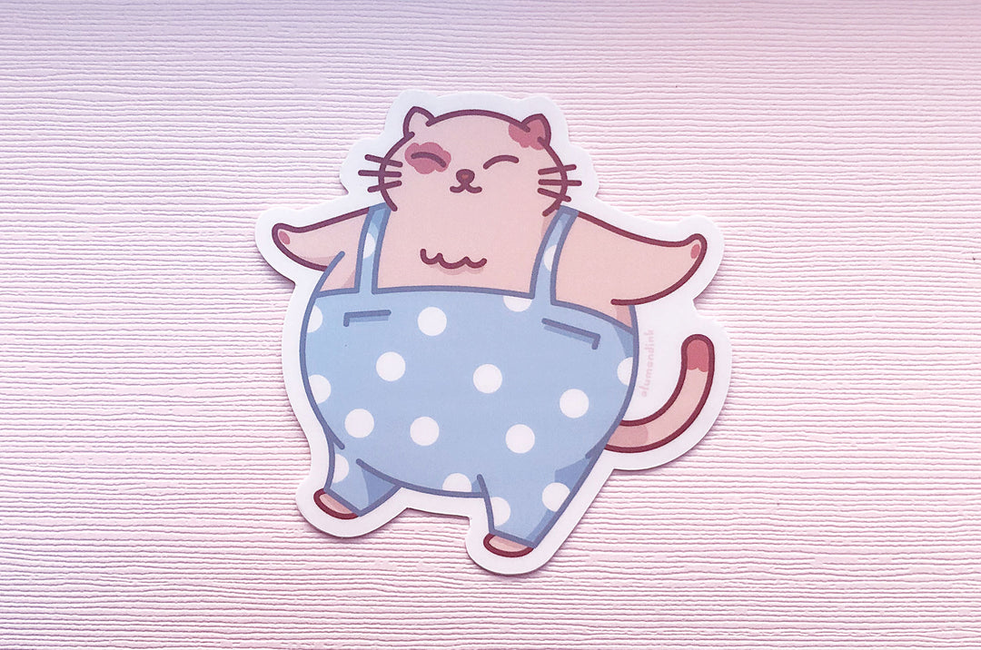 Chonky Cat Pants Vinyl Sticker