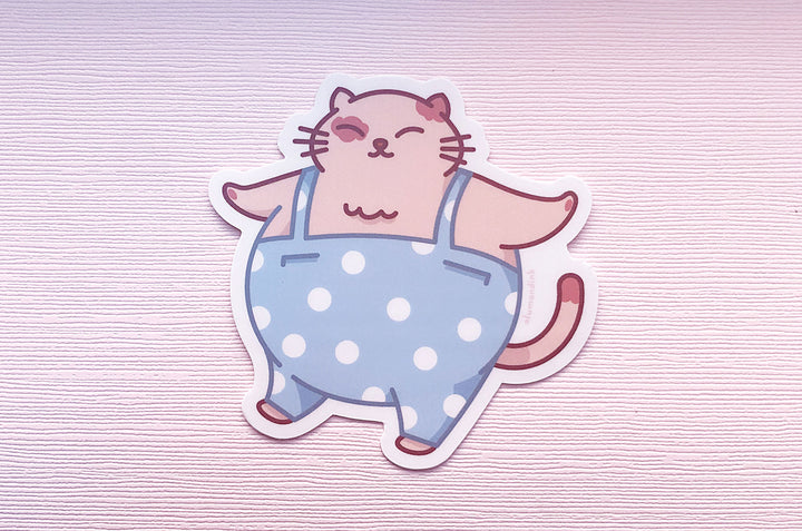 Chonky Cat Pants Vinyl Sticker