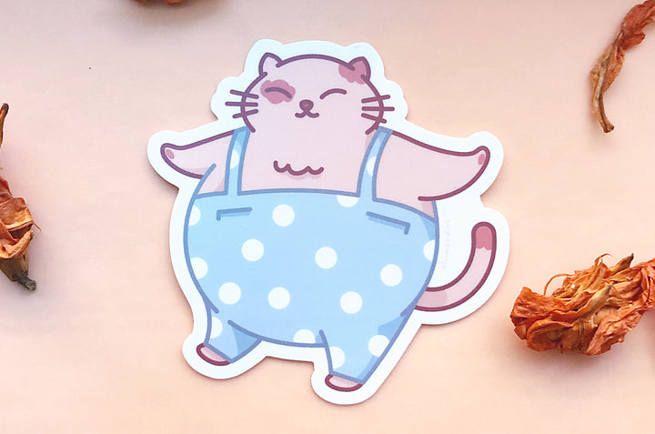 Chonky Cat Pants Vinyl Sticker