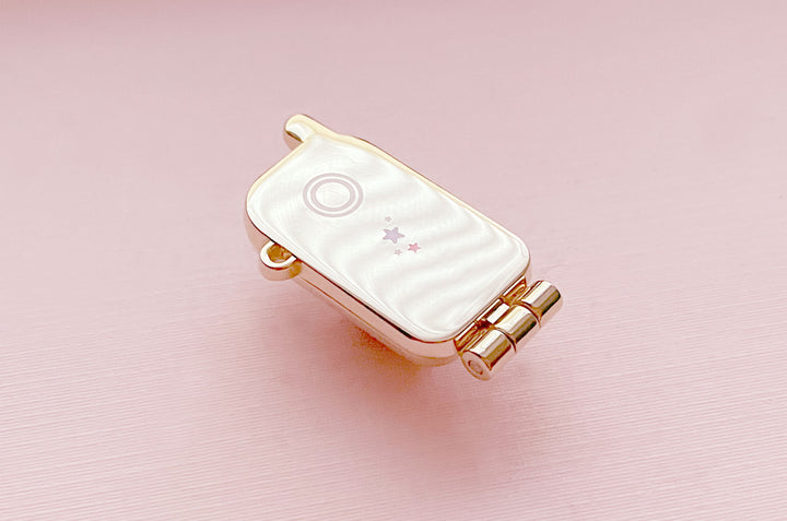 Celestial Cell Phone Hinged Enamel Pin (Seconds)