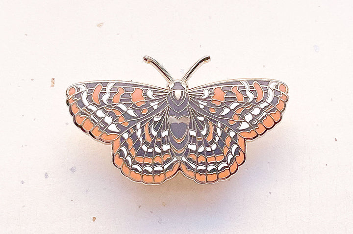 Checkerspot Butterfly (Euphydryas editha taylori) Enamel Pin