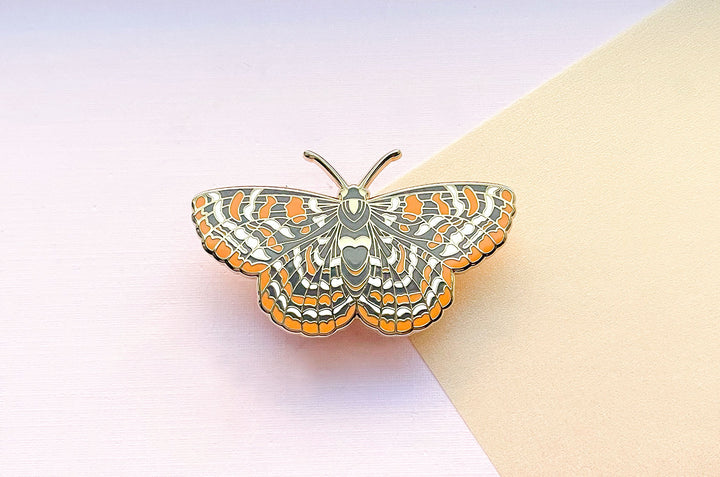 Checkerspot Butterfly (Euphydryas editha taylori) Enamel Pin