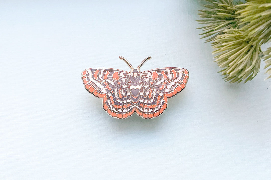 Checkerspot Butterfly (Euphydryas editha taylori) Enamel Pin