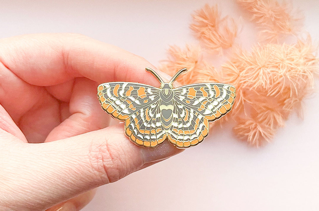 Checkerspot Butterfly (Euphydryas editha taylori) Enamel Pin