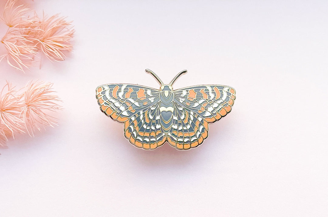 Checkerspot Butterfly (Euphydryas editha taylori) Enamel Pin