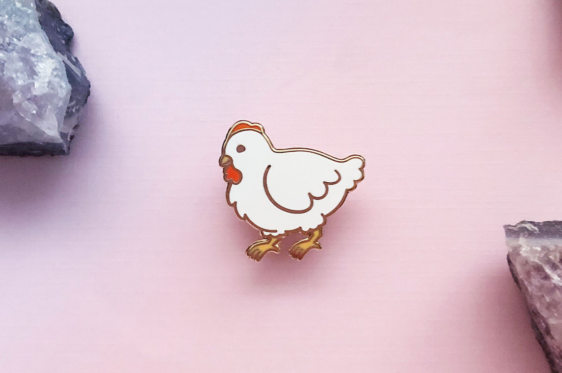 Chibi Chicken Enamel Pin – Alum and Ink