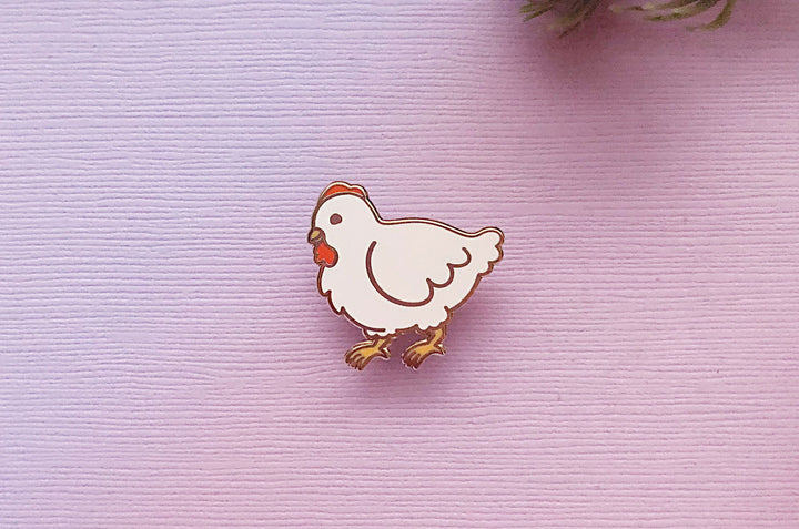 Chibi Chicken Enamel Pin