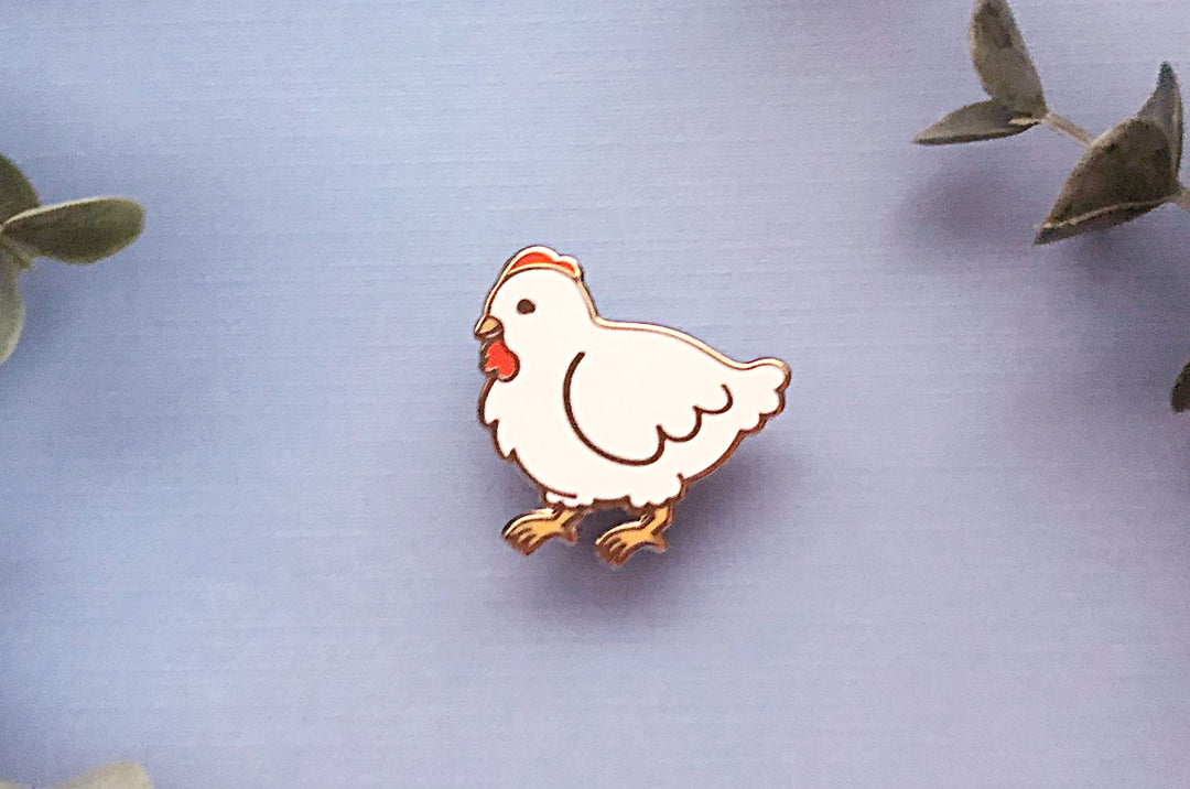 Chibi Chicken Enamel Pin