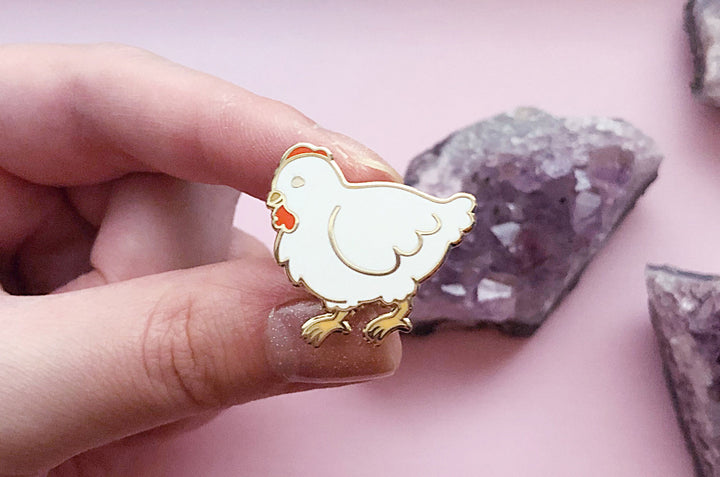 Chibi Chicken Enamel Pin