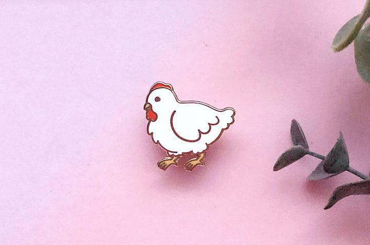 Chibi Chicken Enamel Pin