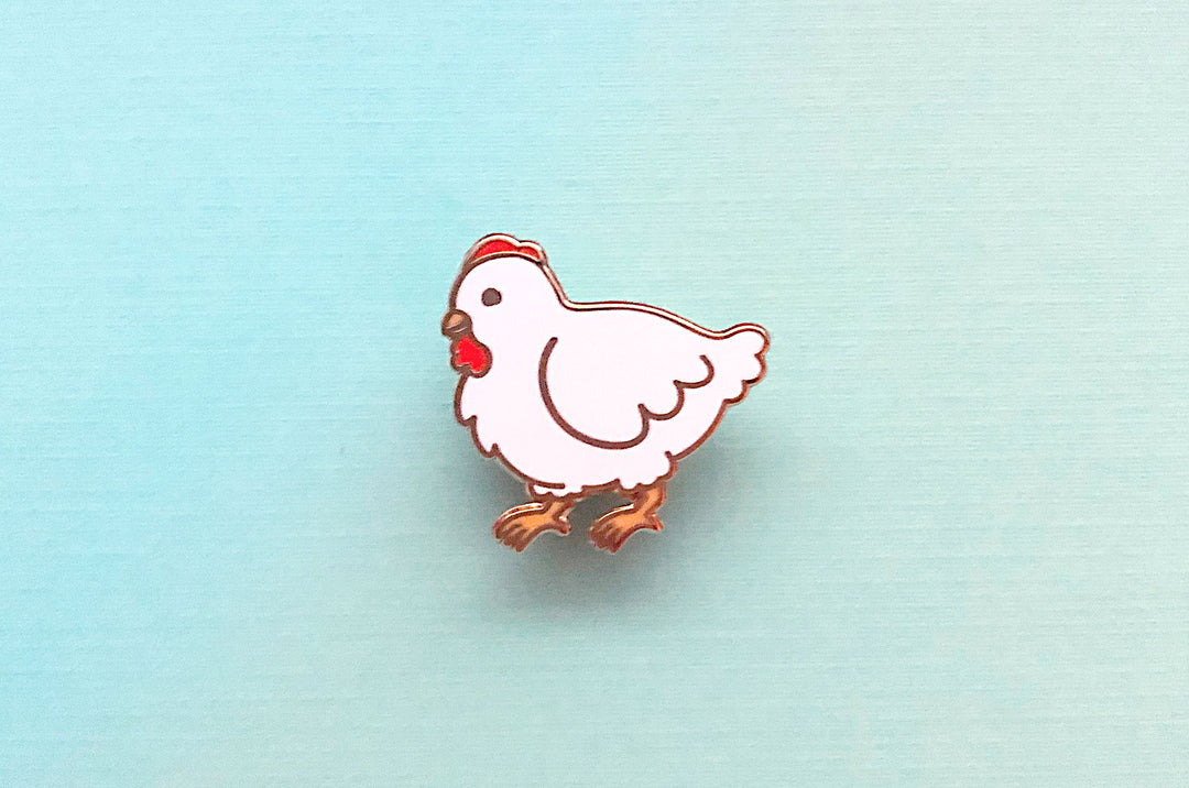 Chibi Chicken Enamel Pin