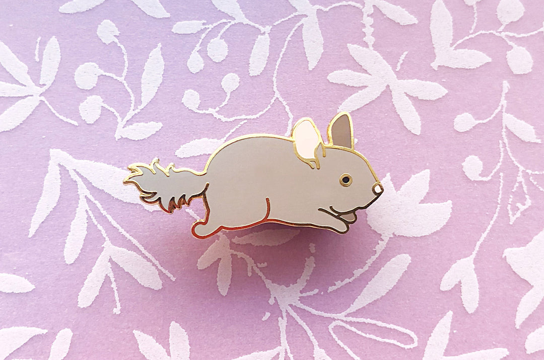 Chibi Chinchilla Enamel Pin