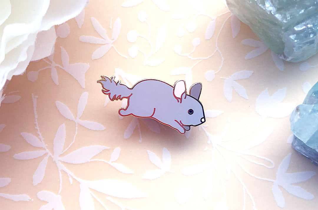 Chibi Chinchilla Enamel Pin