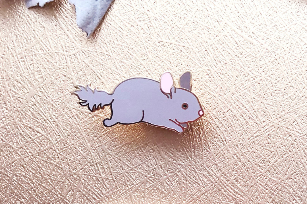 Chibi Chinchilla Enamel Pin