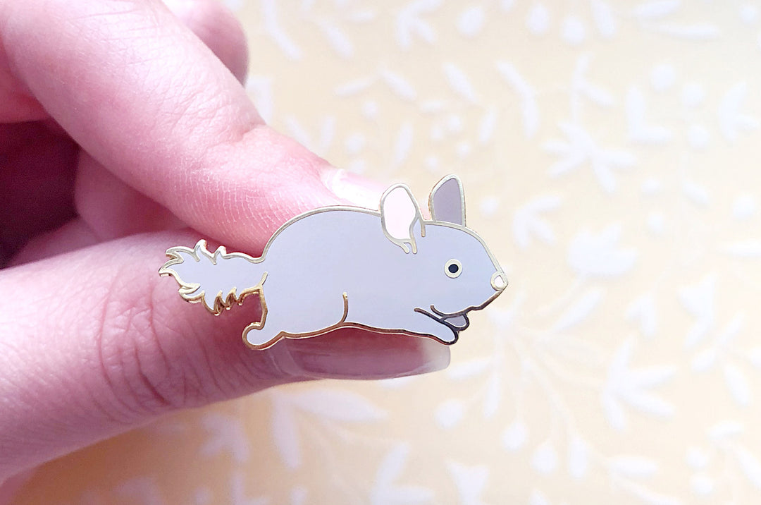 Chibi Chinchilla Enamel Pin