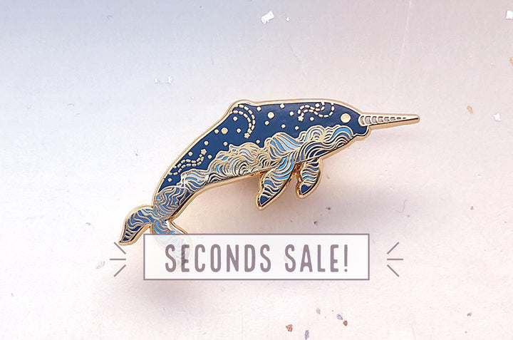 Cloudy Narwhal Pin (Seconds)