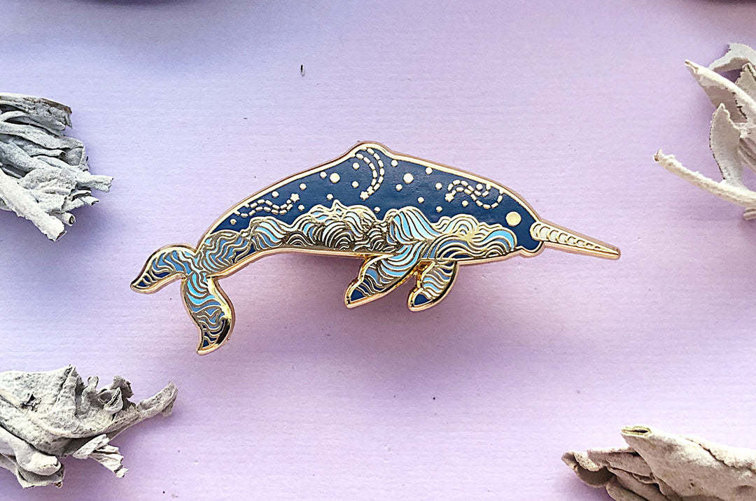 Cloudy Narwhal Pin (Seconds)