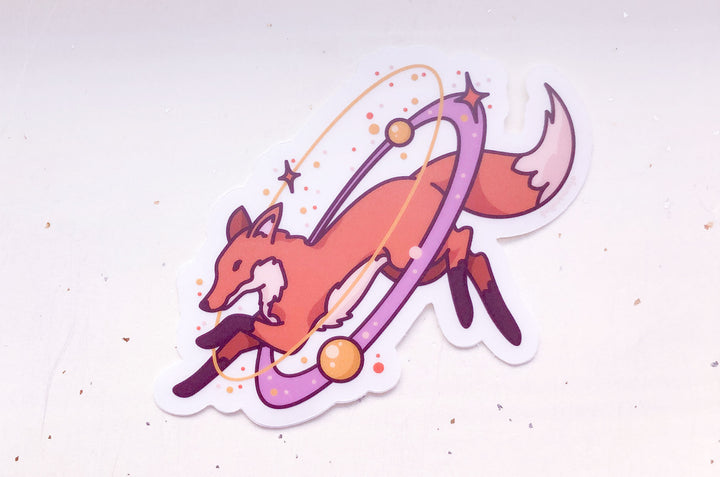 Cosmic Fox Clear Vinyl Sticker