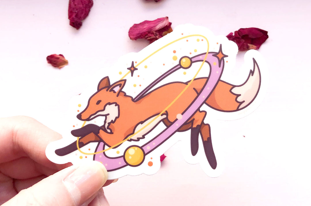 Cosmic Fox Clear Vinyl Sticker