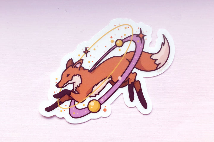 Cosmic Fox Clear Vinyl Sticker