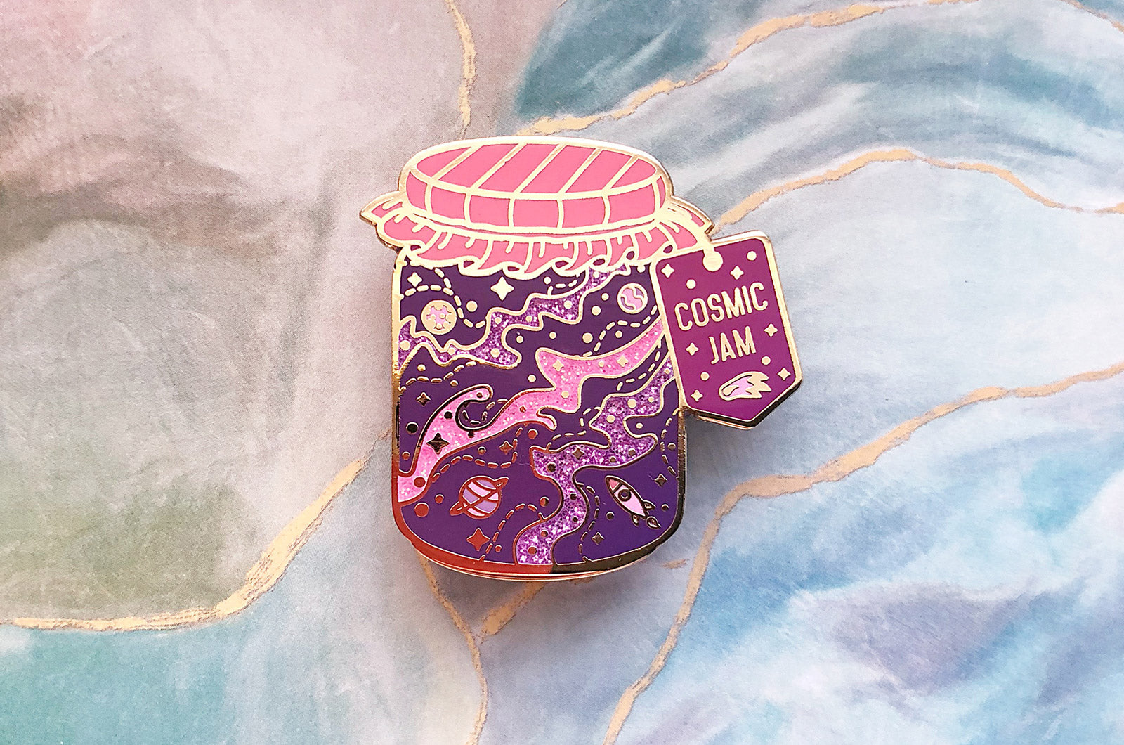 Cosmic Jam Enamel Pin – Alum and Ink