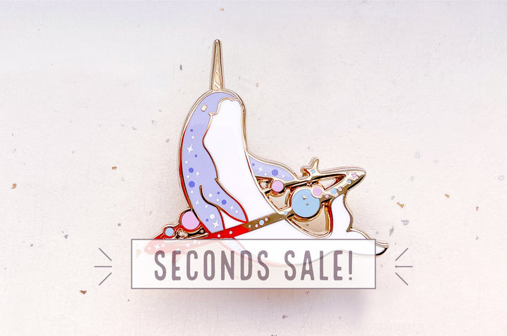 Cosmic Narwhal Enamel Pin (Seconds)