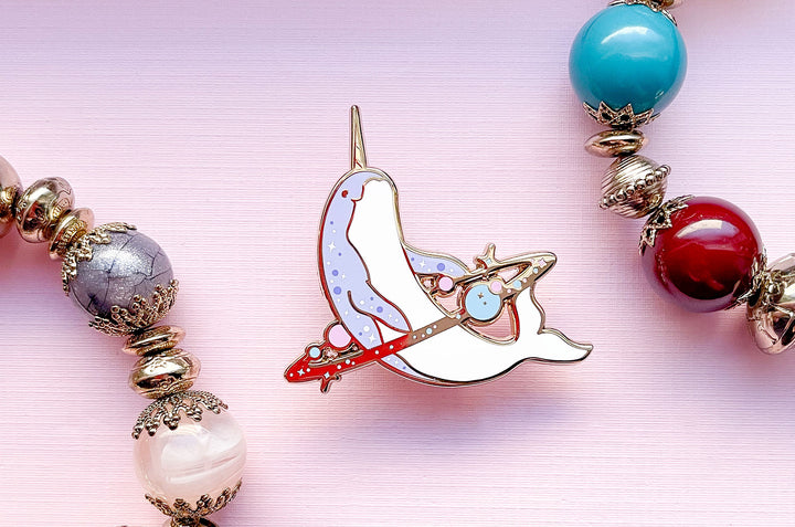 Cosmic Narwhal Enamel Pin