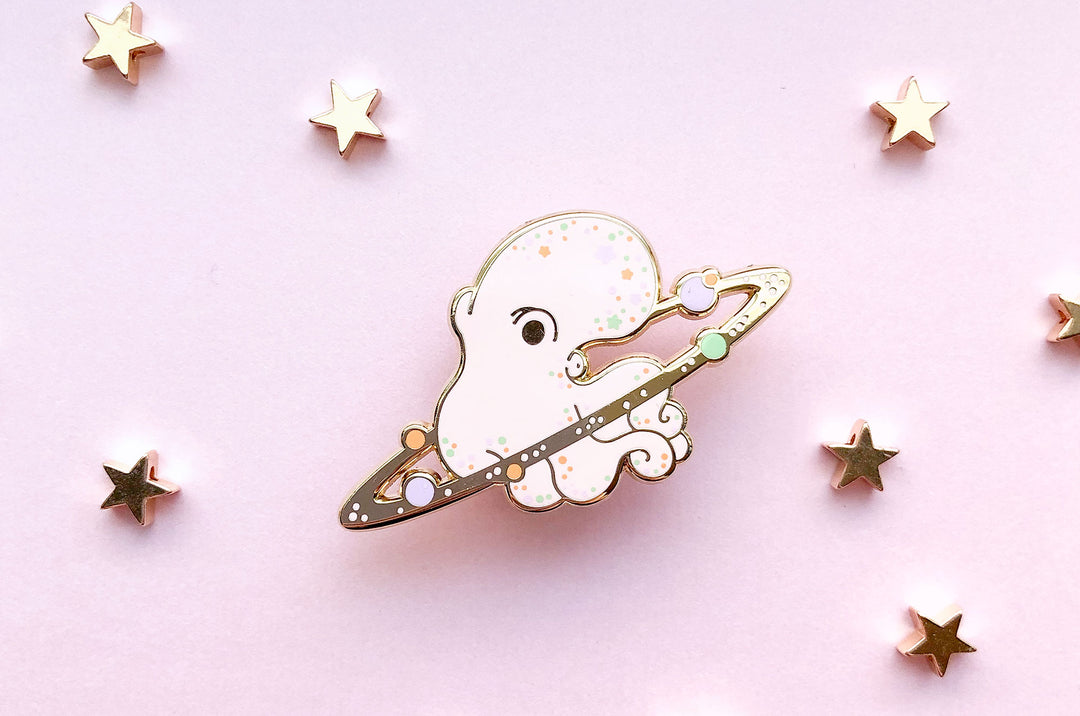Cosmic Octopus Enamel Pin (Seconds)